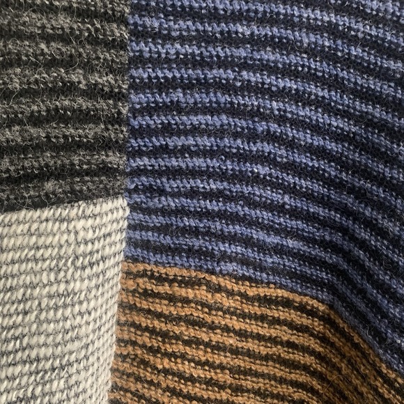 Uterqüe Oversized Colorblock Knit Sweater-Made In Iceland- Loose Gauge Laganlook - Picture 6 of 15